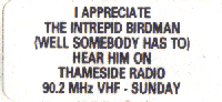 Thameside Radio 90.2 - Intrepid Birdman Sticker